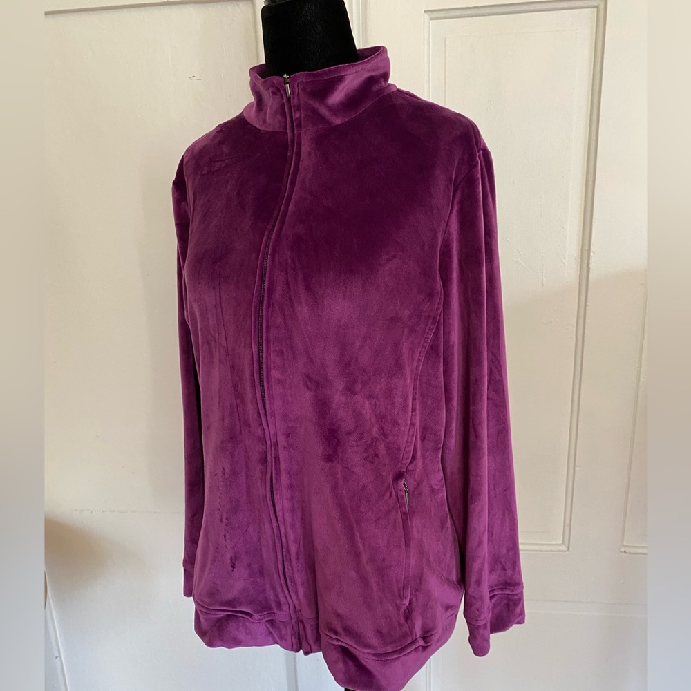 Plush Velour Purple Women's Jacket. Size S/M?